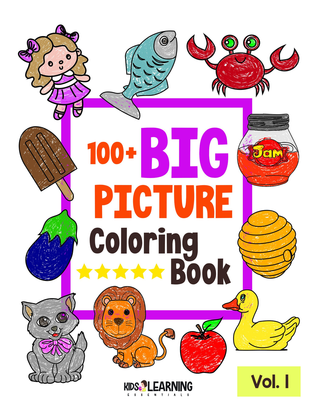100+ Big Picture Coloring Book Volume 1 Digital