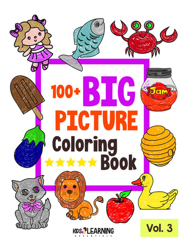 100+ Big Picture Coloring Book Volume 3 Digital