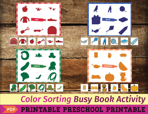 Color Sorting Busy Book Activity