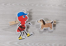 Load image into Gallery viewer, Story-based A-Z Clothespin Puppets