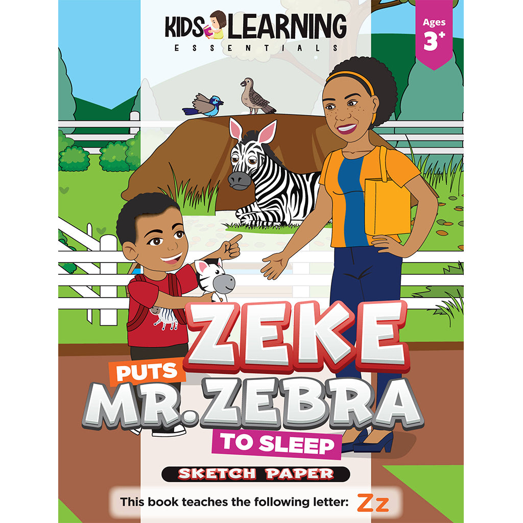 Zeke Puts Mr. Zebra To Sleep Sketch Paper