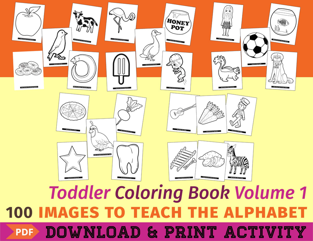 Toddler Coloring Book Vol. 1 - Digital Edition