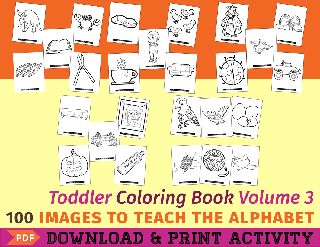 Toddler Coloring Book Vol. 3 - Digital Edition
