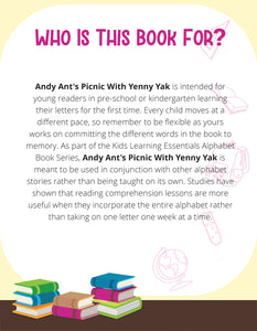 Andy Ant's Picnic With Yenny Yak Story + Workbook
