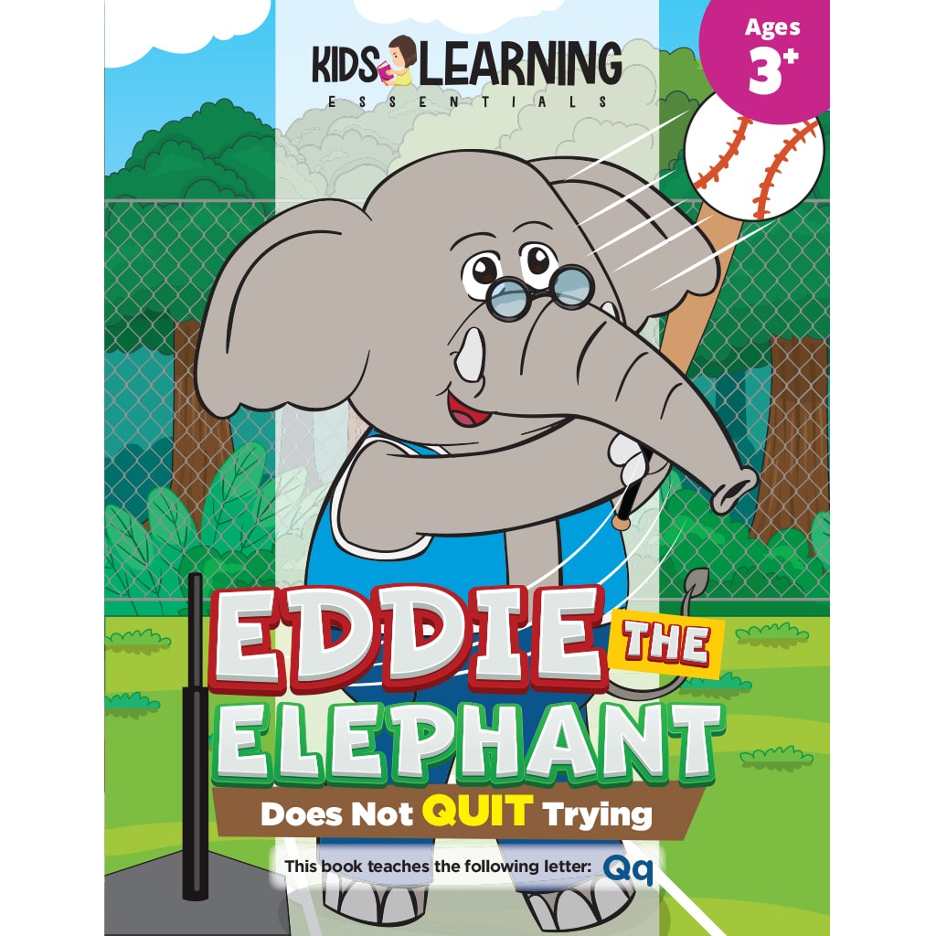 Eddie The Elephant Does Not Quit Trying Story + Workbook