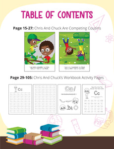 Chris And Chuck Are Competing Cousins Story + Workbook