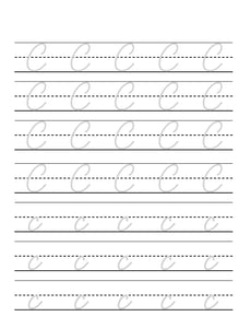 Cursive Handwriting Tracing Pages For Kids