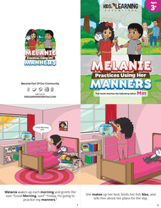 Melanie Practices Using Her Manners Story + Workbook