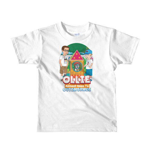 Ollie Almost Goes To Outer Space Short-Sleeve Kids T-Shirt (Design 7)