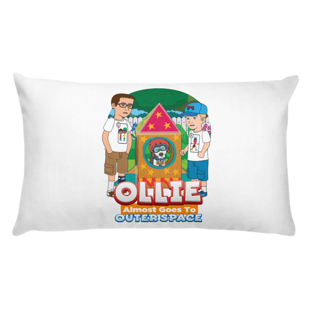 Ollie Almost Goes To Outer Space Throw Pillow